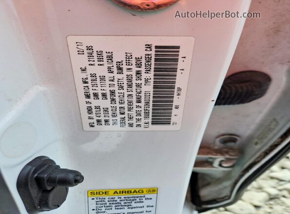19UUB3F50HA003231 2017 ACURA TLX White Vista del compartimento del motor