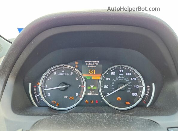 19UUB3F54GA001626 2016 ACURA TLX Black ხელსაწყოთა პანელის ხედი