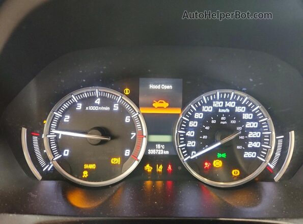 19UUB3F57HA800589 2017 ACURA TLX Gray Вид щитка приладів