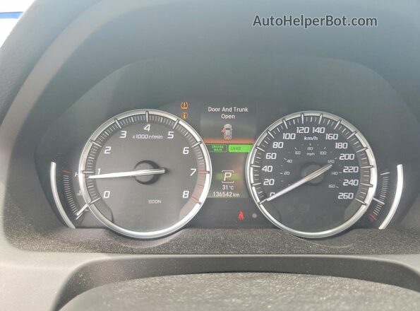 19UUB3F5XGA801430 2016 ACURA TLX Silver Instrument cluster view