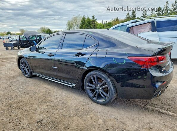 19UUB3F60LA802413 2020 ACURA TLX Black Հետևի ձախ