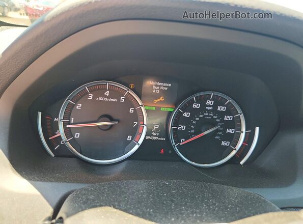 19UUB3F67JA000826 2018 ACURA TLX White Vista del cuadro de instrumentos
