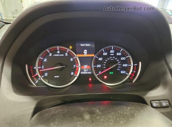 19UUB3F69KA001574 2019 ACURA TLX Black Սարքավորումների վահանակի տեսք