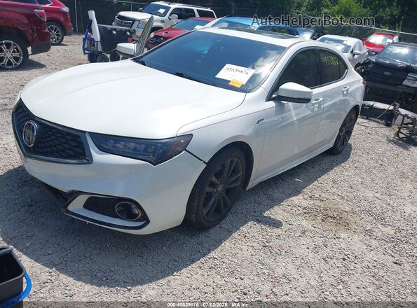 19UUB3F6XJA005695 2018 ACURA TLX White Առջևի ձախ երեք քառորդ տեսարան