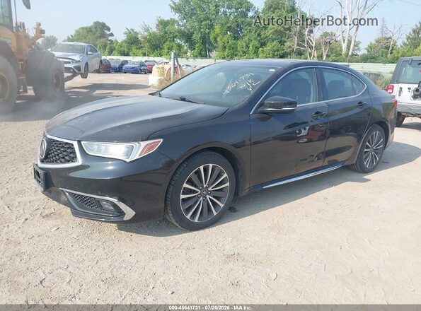 19UUB3F75JA004091 2018 ACURA TLX Black წინა მარცხენა ხედი სამი მეოთხედიდან