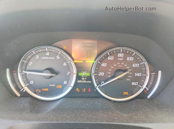 19UUB3F76JA004665 2018 ACURA TLX White Вид щитка приладів