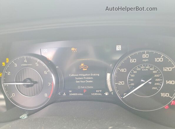 19UUB5F43MA014964 2021 ACURA TLX Silver Instrument cluster view
