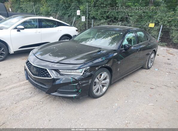 19UUB5F46PA001808 2023 ACURA TLX Black წინა მარცხენა ხედი სამი მეოთხედიდან