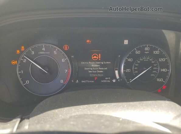 19UUB5F48MA001062 2021 ACURA TLX Black Widok zestawu wskaźników