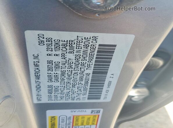 19UUB5F50MA001145 2021 ACURA TLX Gray Widok komory silnika