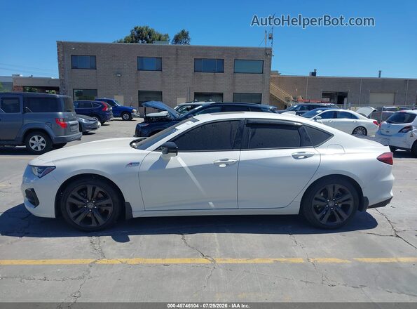 19UUB5F55MA008432 2021 ACURA TLX White Widok wnętrza z tyłu