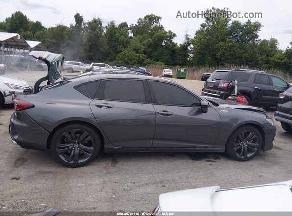 19UUB5F56MA013784 2021 ACURA TLX Pewter Widok wnętrza 360 stopni
