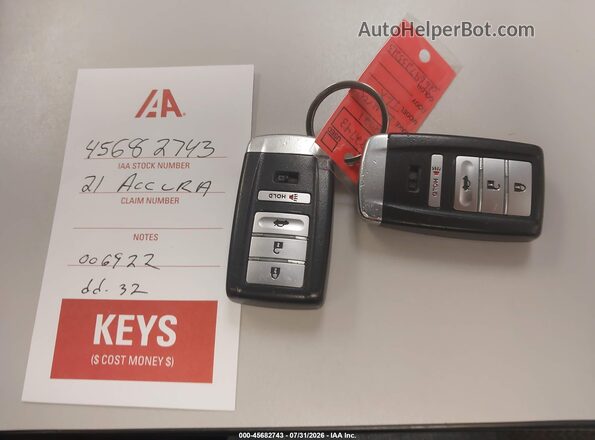 19UUB6F45MA006922 2021 ACURA TLX Black Widok deski rozdzielczej