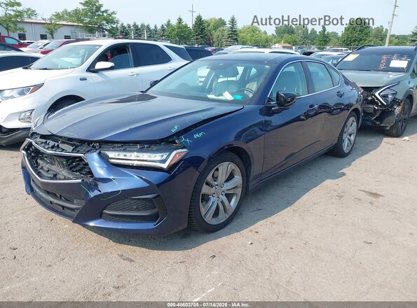 19UUB6F49MA007572 2021 ACURA TLX Blue Vista tres cuartos delantera izquierda
