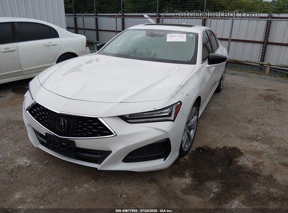 19UUB6F4XMA006334 2021 ACURA TLX White Vista tres cuartos delantera izquierda
