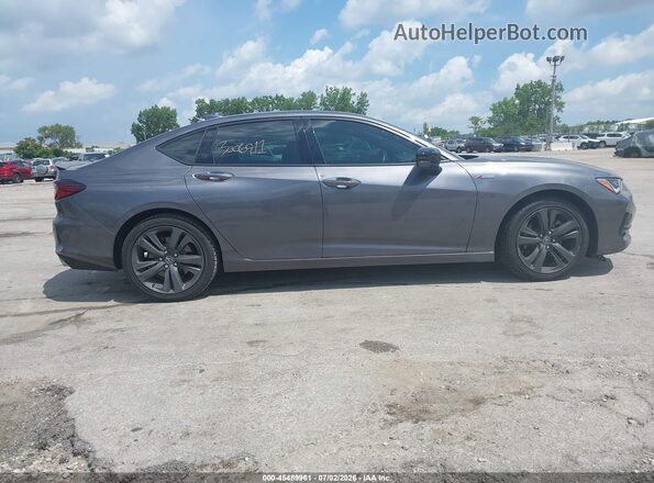 19UUB6F59NA003404 2022 ACURA TLX Gray სალონის 360-გრადუსიანი ხედი