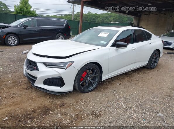 19UUB7F93PA000669 2023 ACURA TLX White წინა მარცხენა ხედი სამი მეოთხედიდან