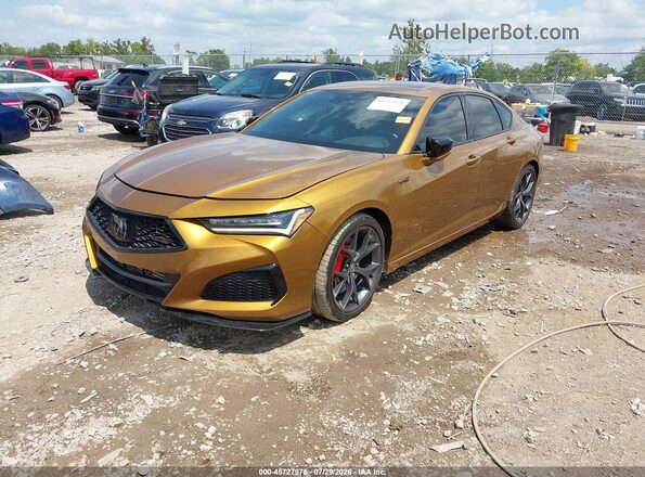 19UUB7F95NA000086 2022 ACURA TLX Orange Vista tres cuartos delantera izquierda