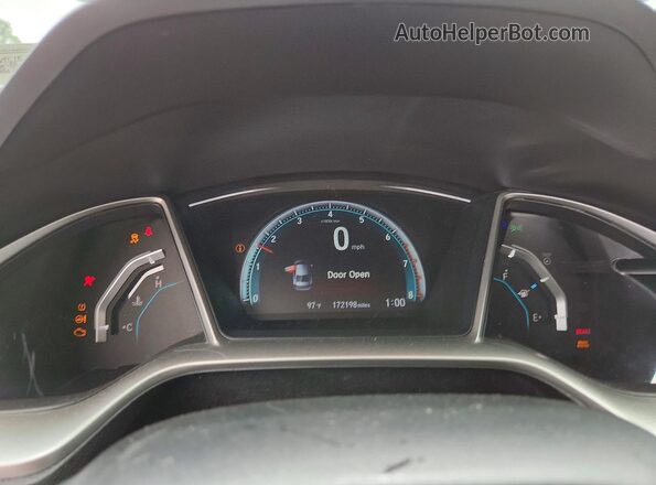 19XFC1E39JE002509 2018 HONDA CIVIC Gray Vista del cuadro de instrumentos