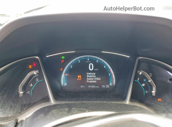 19XFC1F30HE016310 2017 HONDA CIVIC Синий Вид щитка приборов