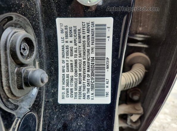 19XFC1F30HE024164 2017 HONDA CIVIC Black Շարժիչի բաժամունքի տեսք