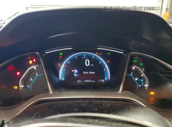 19XFC1F30KE001555 2019 HONDA CIVIC White Vista del cuadro de instrumentos