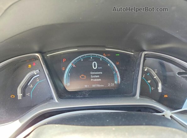 19XFC1F30KE207250 2019 HONDA CIVIC White Սարքավորումների վահանակի տեսք