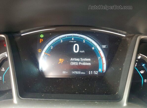 19XFC1F31GE007582 2016 HONDA CIVIC White Вид щитка приладів