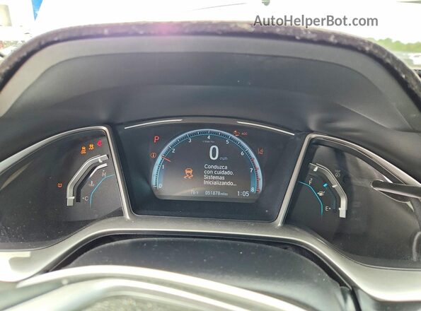 19XFC1F31LE007382 2020 HONDA CIVIC White Instrument cluster view