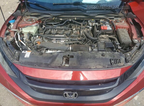 19XFC1F32KE014565 2019 HONDA CIVIC Burgundy უკანა სალონის ხედი