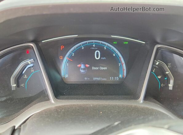 19XFC1F32LE010212 2020 HONDA CIVIC Black Vista del cuadro de instrumentos