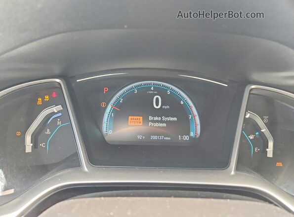 19XFC1F33GE006448 2016 HONDA CIVIC Black ხელსაწყოთა პანელის ხედი