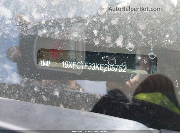 19XFC1F33KE205752 2019 HONDA CIVIC Gray Շարժիչի բաժամունքի տեսք