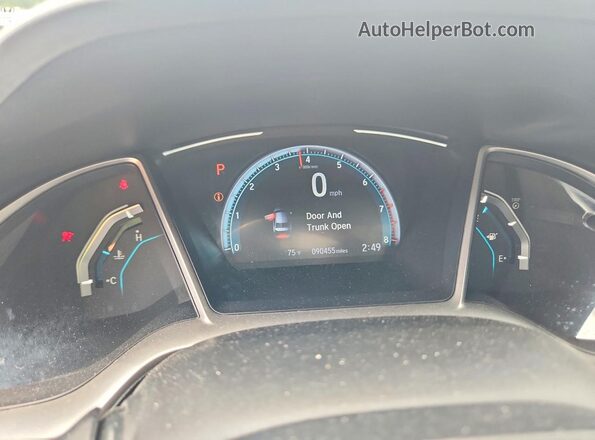 19XFC1F34KE017077 2019 HONDA CIVIC Gray Вид щитка приладів