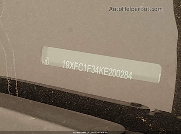 19XFC1F34KE200284 2019 HONDA CIVIC Синий 