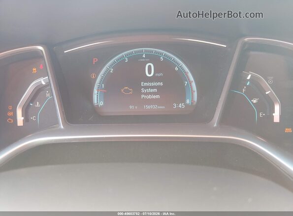 19XFC1F35GE025258 2016 HONDA CIVIC Silver Вид задніх сидінь