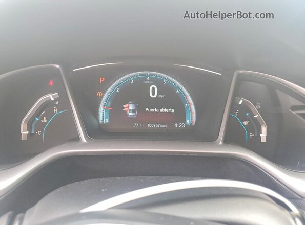 19XFC1F35JE201006 2018 HONDA CIVIC Синий Вид щитка приборов