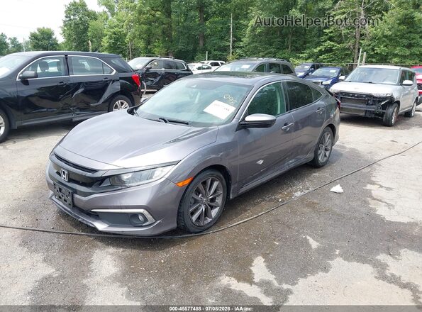 19XFC1F35LE213689 2020 HONDA CIVIC Gray წინა მარცხენა ხედი სამი მეოთხედიდან