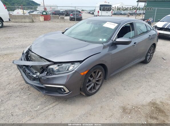 19XFC1F35ME207148 2021 HONDA CIVIC Gray Առջևի ձախ երեք քառորդ տեսարան
