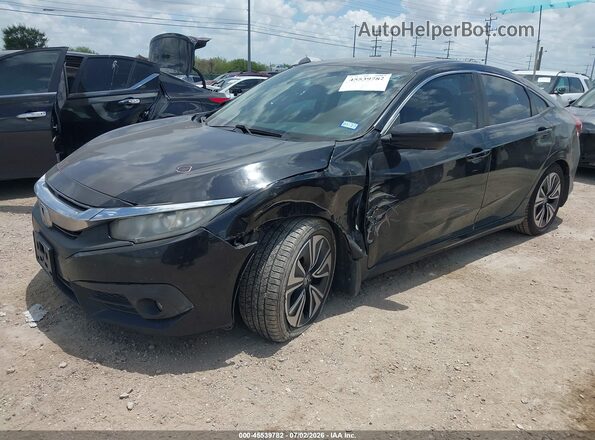 19XFC1F36GE045275 2016 HONDA CIVIC Black წინა მარცხენა ხედი სამი მეოთხედიდან
