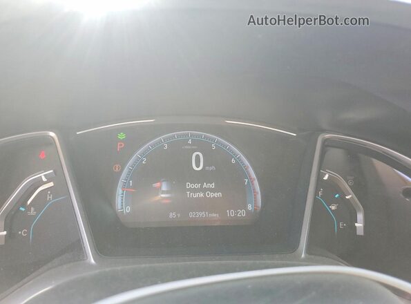 19XFC1F36LE202782 2020 HONDA CIVIC Black Widok zestawu wskaźników