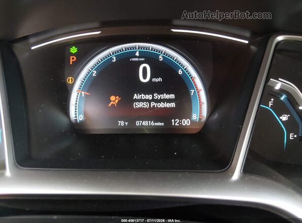 19XFC1F36LE204788 2020 HONDA CIVIC White Widok tylnych siedzeń