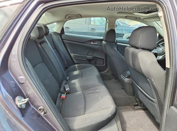 19XFC1F37HE210235 2017 HONDA CIVIC Gray Rear seats view