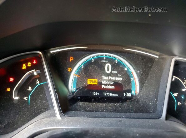 19XFC1F38GE222201 2016 HONDA CIVIC Gray Widok zestawu wskaźników