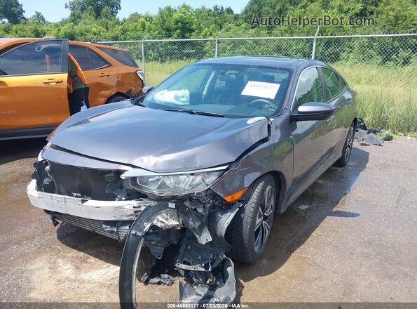 19XFC1F38HE000758 2017 HONDA CIVIC Gray Front left