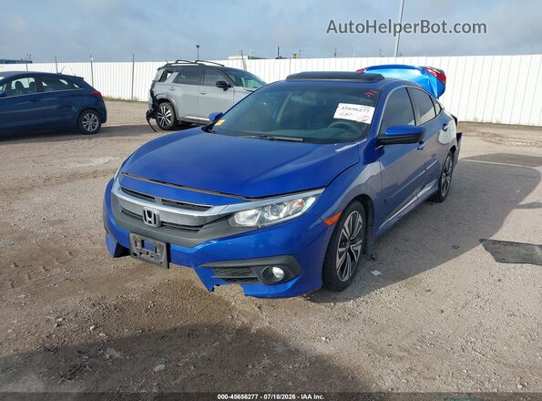 19XFC1F38HE014837 2017 HONDA CIVIC Blue წინა მარცხენა ხედი სამი მეოთხედიდან