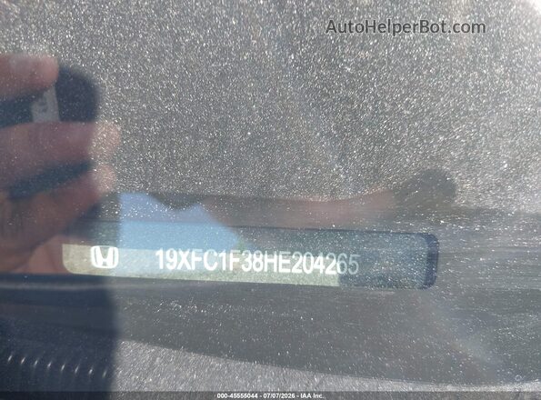 19XFC1F38HE204265 2017 HONDA CIVIC Blue Vista del compartimento del motor