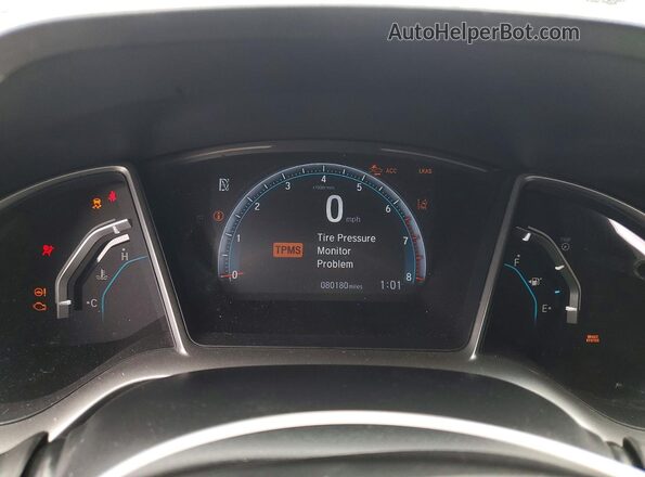 19XFC1F38LE013440 2020 HONDA CIVIC Blue ხელსაწყოთა პანელის ხედი