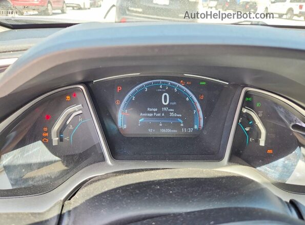 19XFC1F38LE216067 2020 HONDA CIVIC White Instrument cluster view