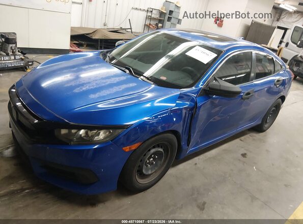 19XFC1F39GE010035 2016 HONDA CIVIC Blue წინა მარცხენა ხედი სამი მეოთხედიდან